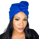 ROYAL BLUE Jersey Pre-Tied Headwrap