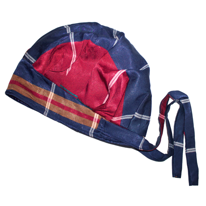 TARTAN Satin-Lined Chiffon Scrub Bonnet
