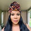 TERRACOTTA Rose Satin-Lined Pre-tied Headwrap