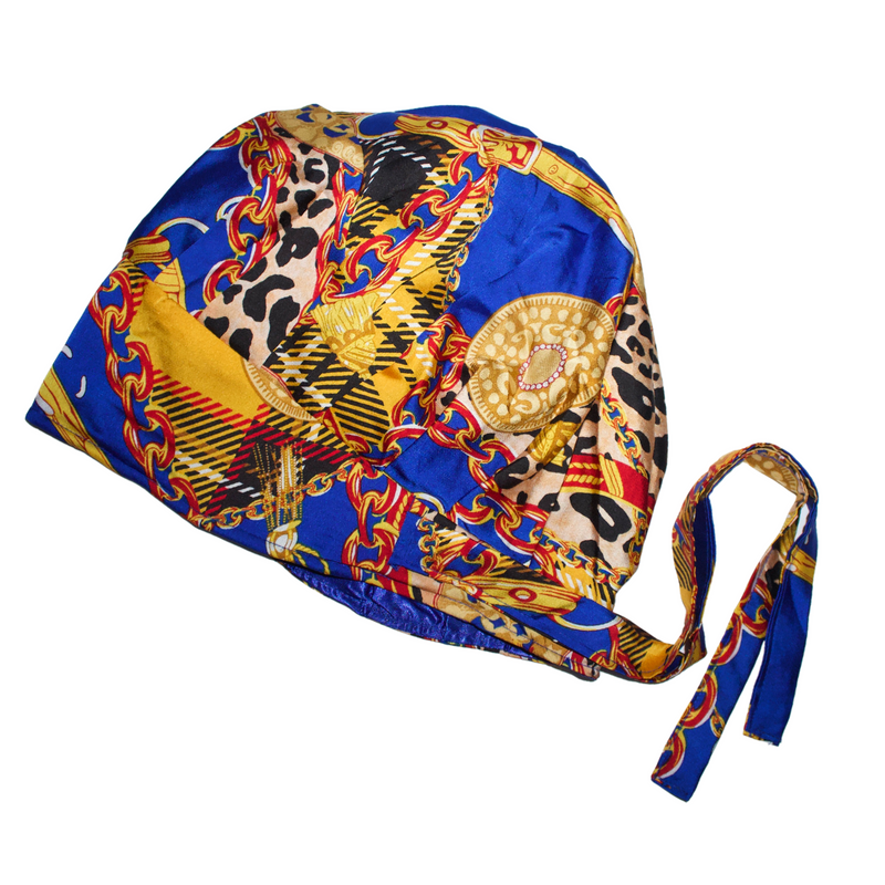 WILD THING Satin-Lined Satin Scrub Bonnet