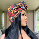 TERRACOTTA Rose Satin-Lined Pre-tied Headwrap