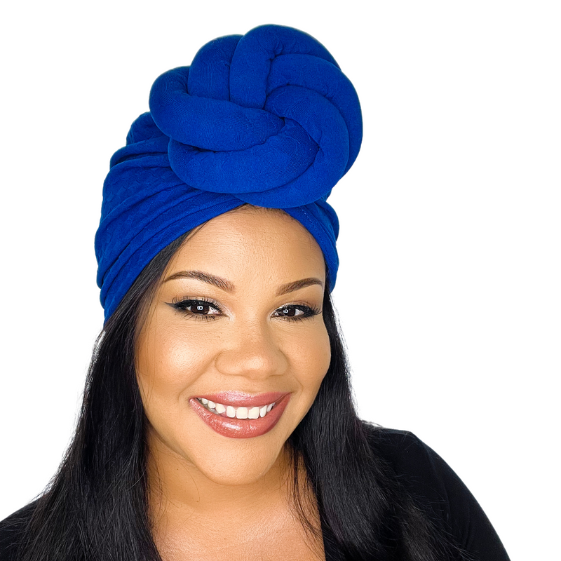 ROYAL BLUE Statement Pre-Tied Wrap