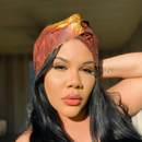 BROWN BLOOM Hand-Dyed Elastic Back Headband