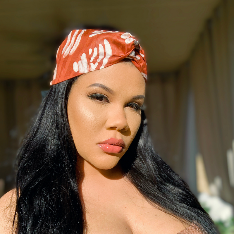 RED CLAY Hand-Dyed Elastic Back Headband