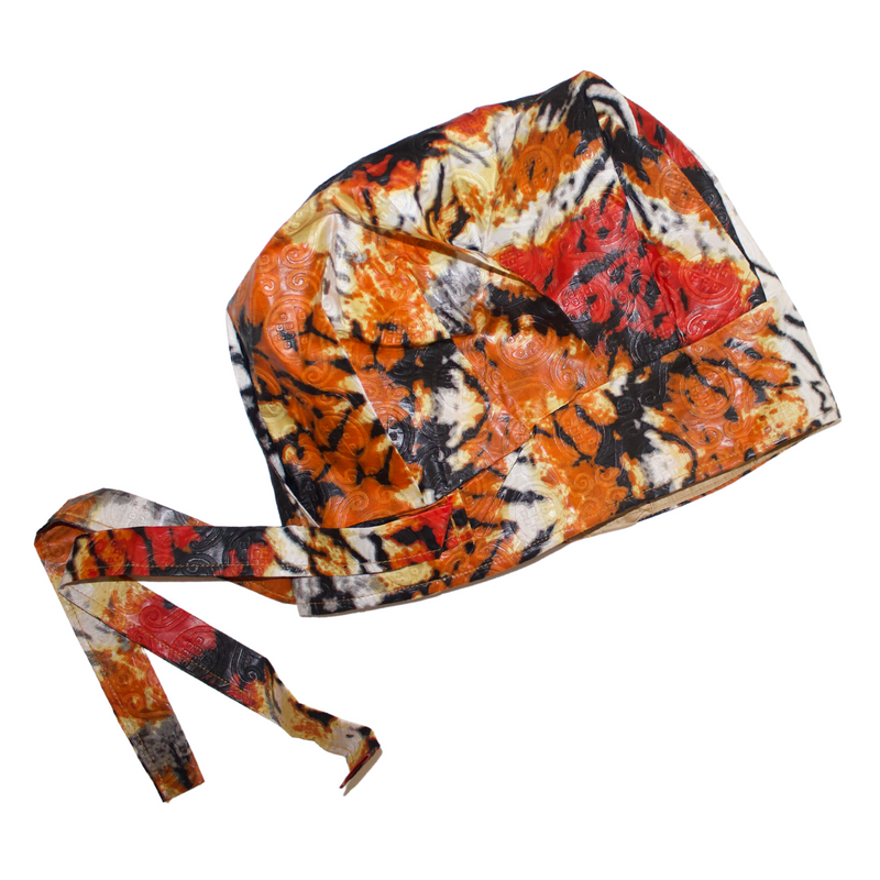 TIGER Satin-Lined Hand-Dyed Scrub Bonnet