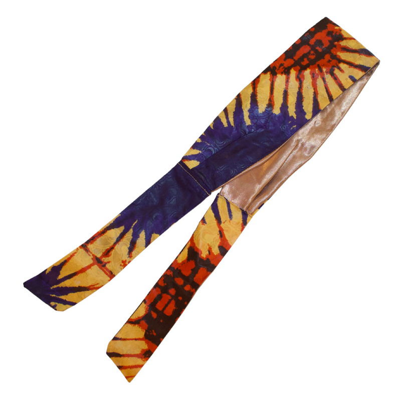 SUNBURST 4" Wide Hand-Dyed Satin-Lined Headband