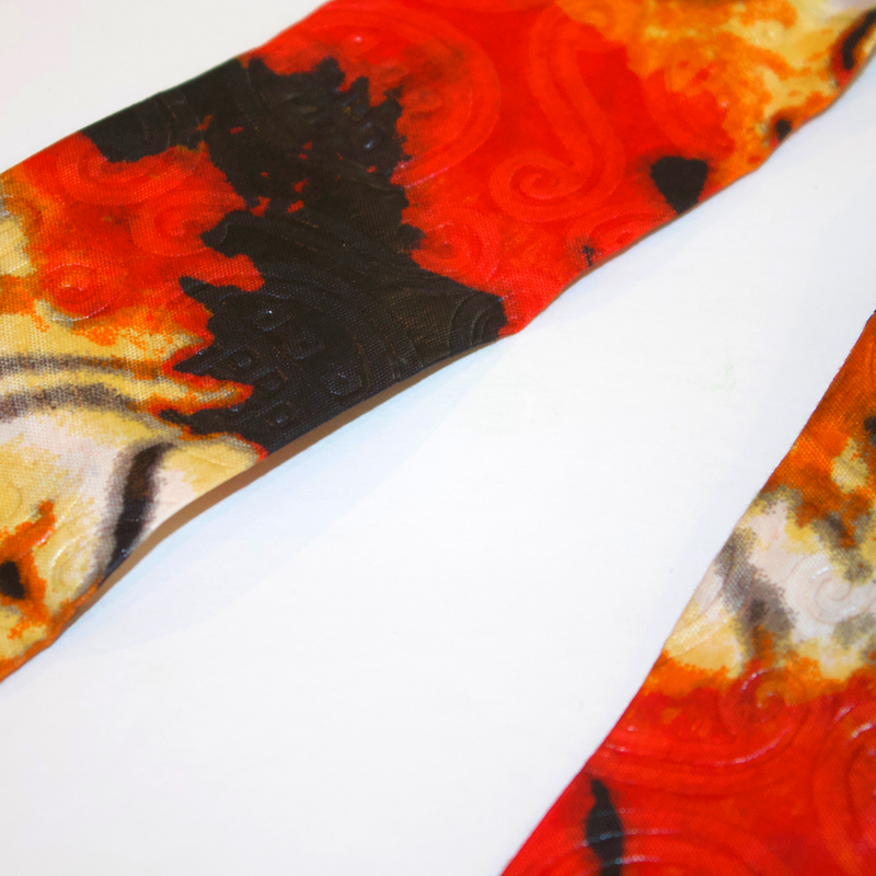 TIGER 4" Wide Hand-Dyed Satin-Lined Headband