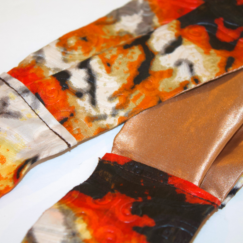 TIGER 4" Wide Hand-Dyed Satin-Lined Headband