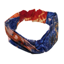 BLUE PEACH Silk Hand-Dyed Elastic Back Headband