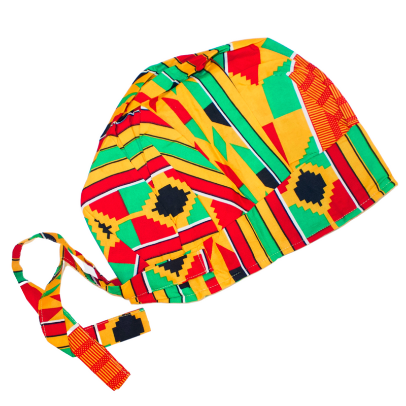 KENTE Satin-Lined Scrub Bonnet