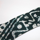 TRIBAL GREEN 4" Wide Hand-Dyed Satin-Lined Headband