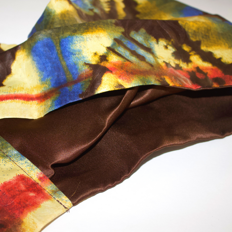 AMAZONITE 8" Wide Hand-Dyed Satin-Lined Headband