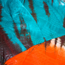 ORANGE TEAL Satin-lined Hand-Dyed Scrub Bonnet