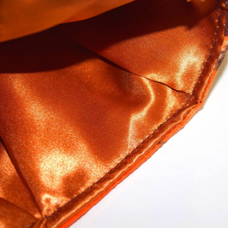 ORANGE TEAL Satin-lined Hand-Dyed Scrub Bonnet